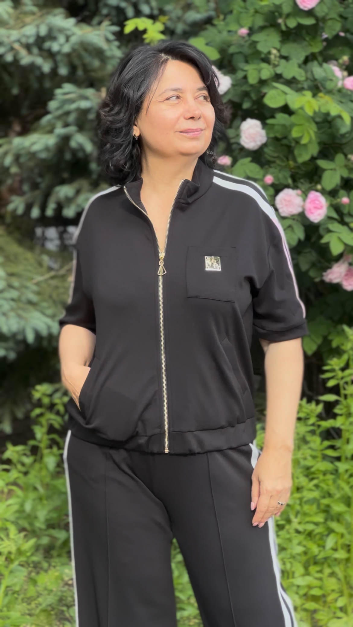 Premium silk knit suit