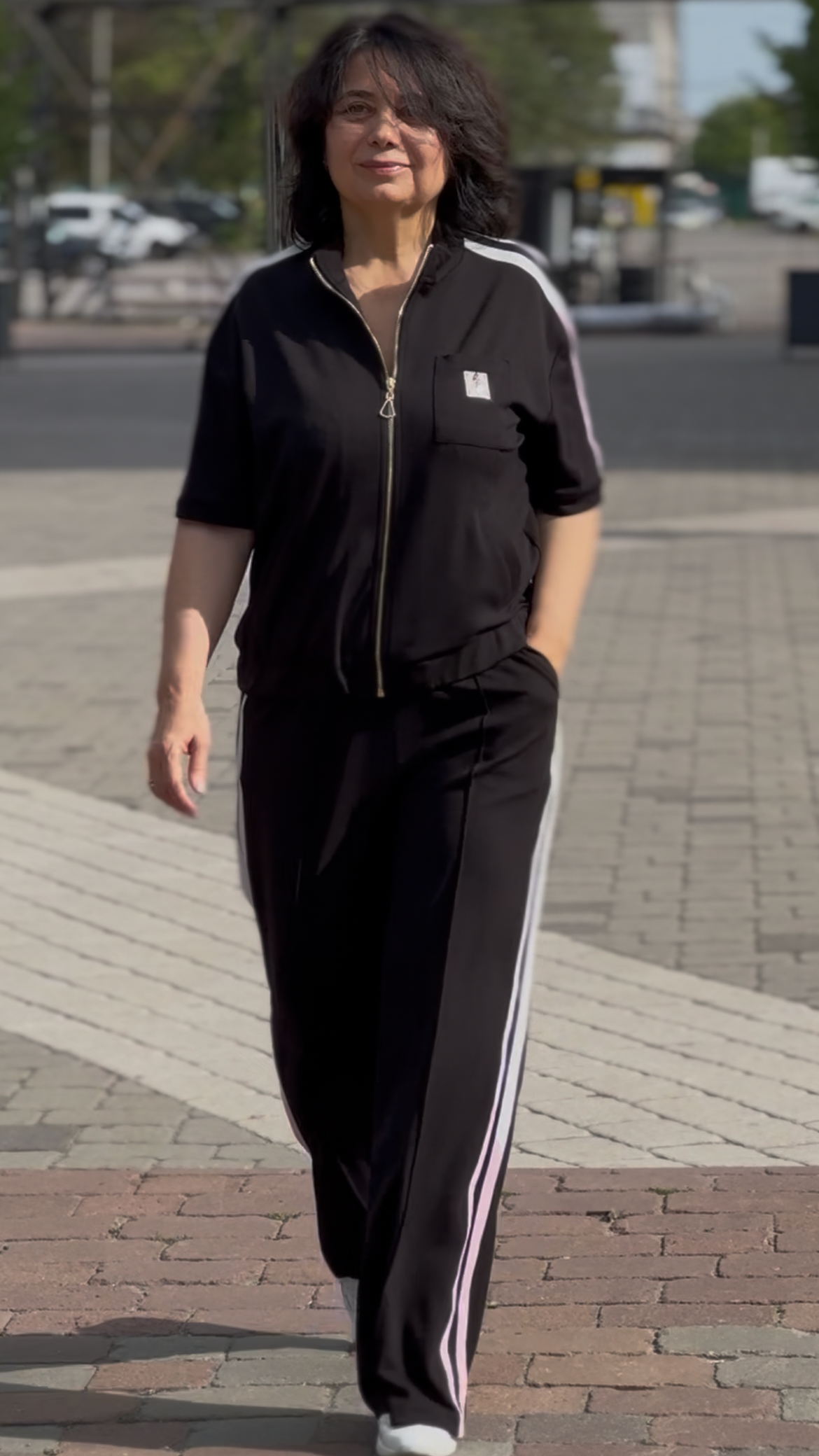 Premium silk knit suit