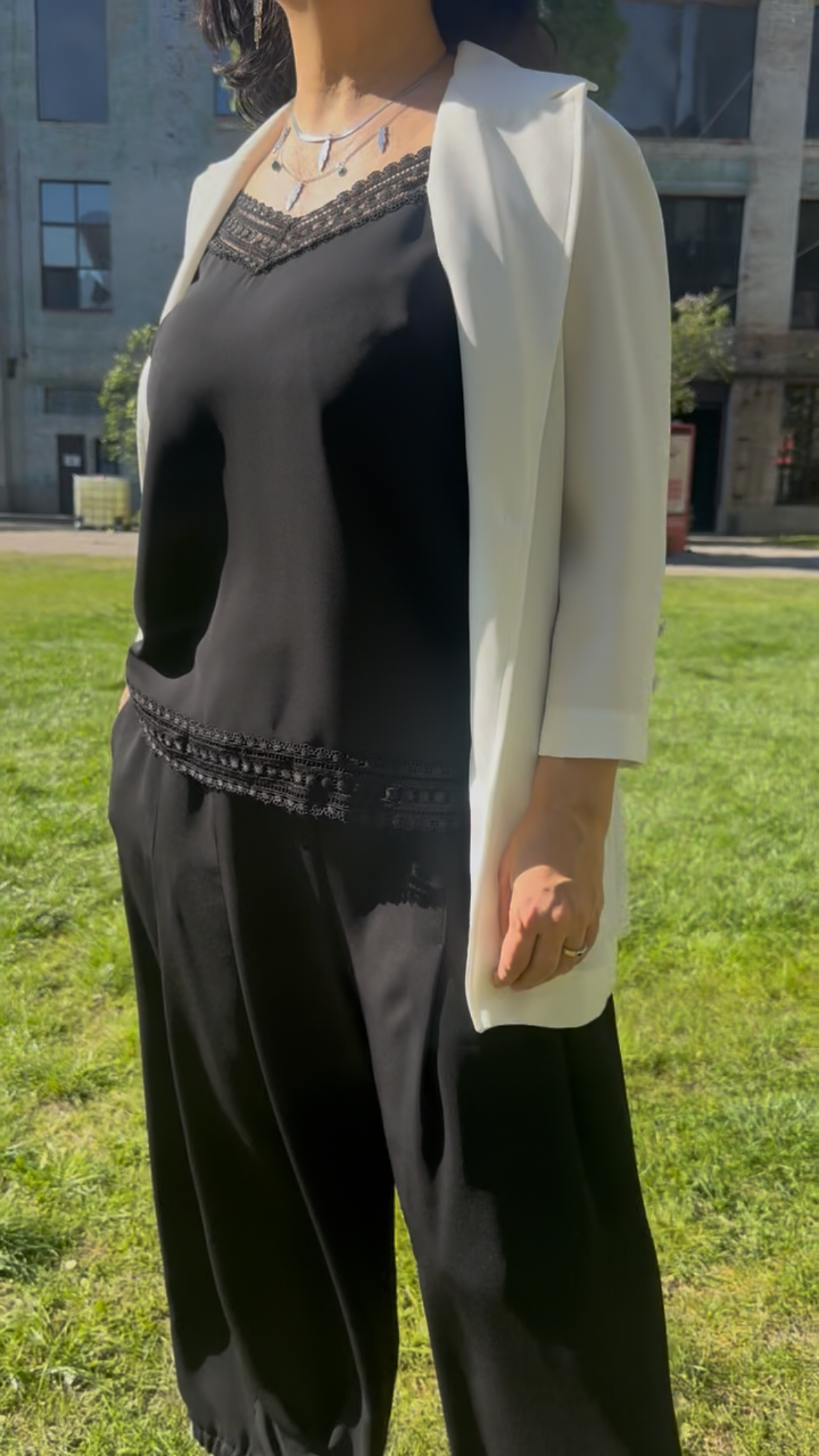 Crepe silk cardigan jacket
